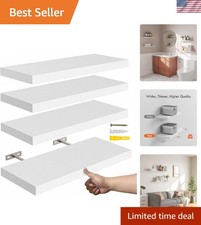 Floating Shelves Set of 4 Wall Mounted Storage Book Shelves for Room Decor
