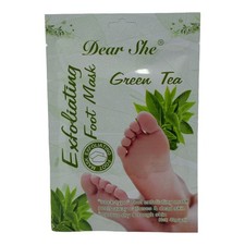 1 Pair x Green Tea Exfoliating Foot Mask "Sock Type" by Dear She, 40g