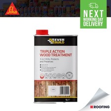 Everbuild Triple Action Wood Treatment | Preserver Dry & Wet Rot Decay | 1 L