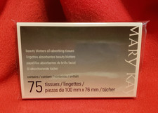 MARY KAY BEAUTY BLOTTERS OIL-ABSORBING TISSUES Pk of 75 TISSUES, Sealed  NEW