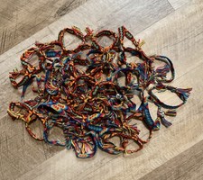 Retro BOHO Hecho a Mano Cuerda Tejido Hilo Trenzado Amistad Pulsera Lote de 50