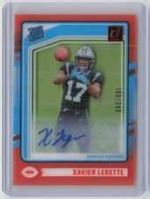 Panini Clearly Donruss Xavier Legette Red Auto / 249