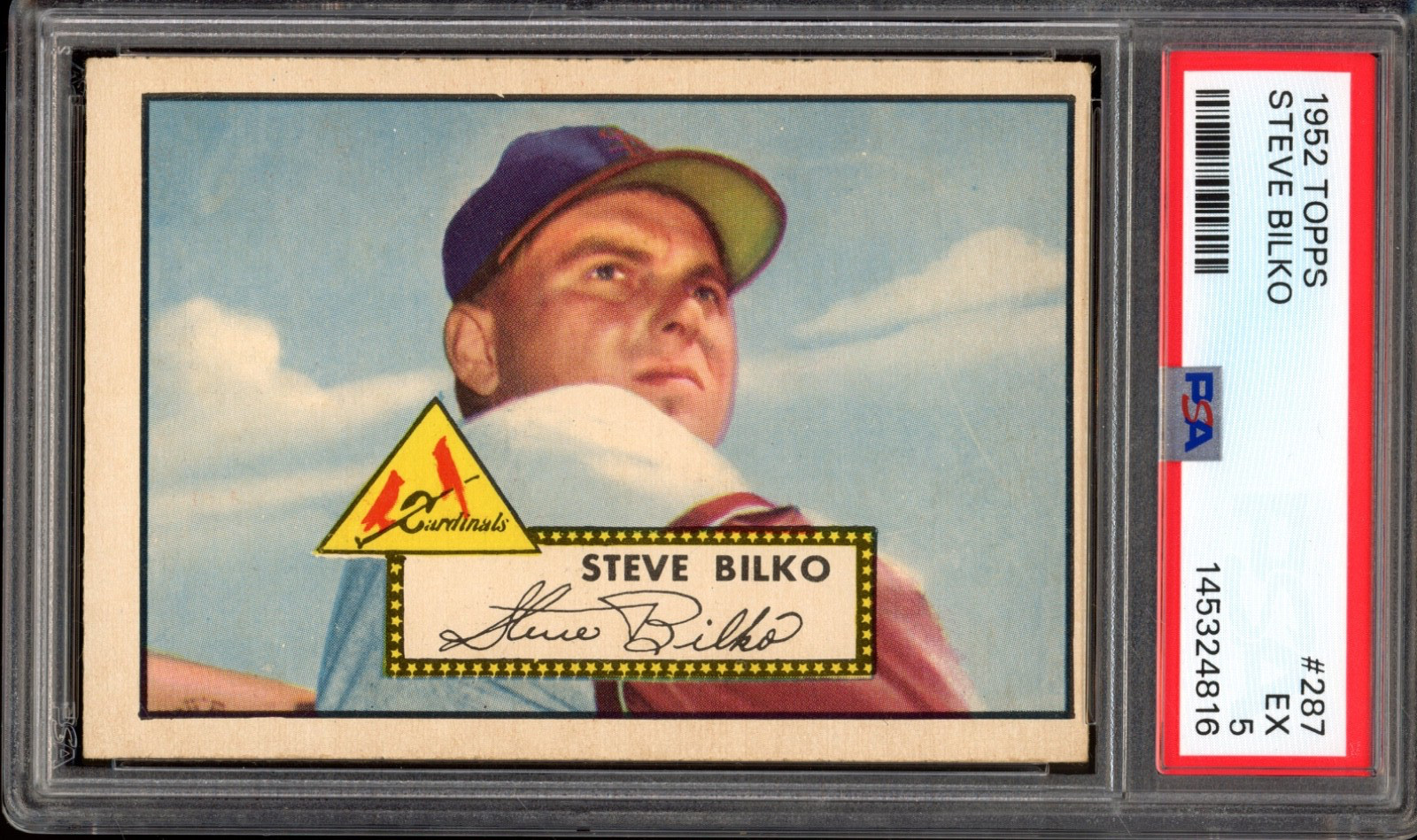 1952 Topps #287 Steve Bilko PSA 5 Vintage Baseball Card (4816)