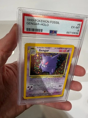 PSA 6 Pokemon Gengar Fossil Holo 1999 5