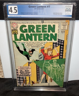 GREEN LANTERN #7 VG+ 4.5 PGX not CGC KEY 1st SINESTRO! Mint SLAB!