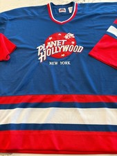 Planet Hollywood New York Hockey NHL Jersey 1991 Sewn XL