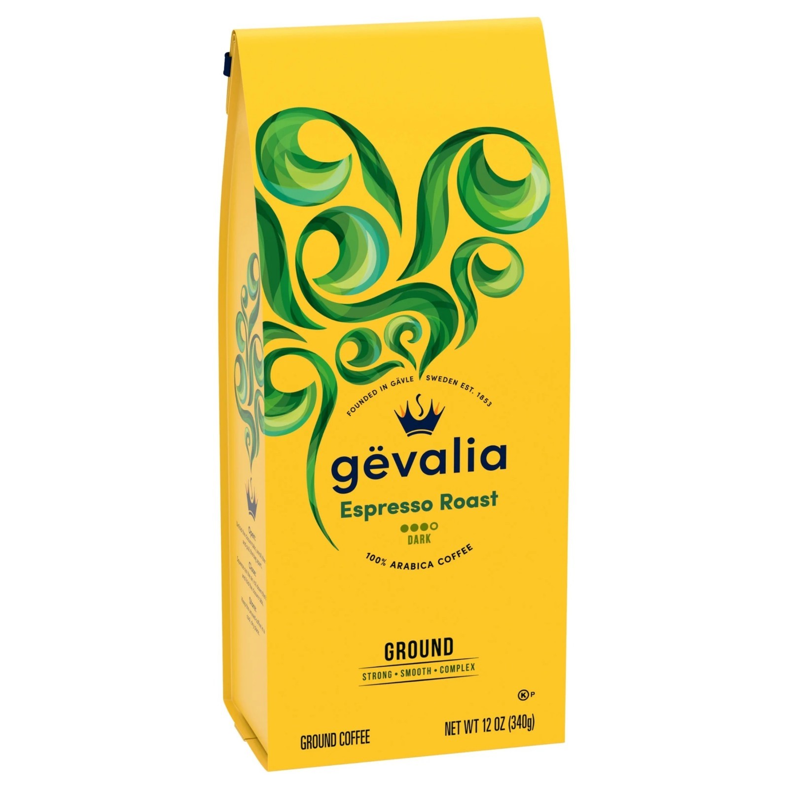 Gevalia Espresso Dark Roast Ground Coffee, 12 oz. Bag NEW