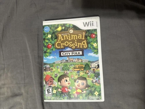 Animal Crossing City Folk Nintendo Wii Complete With Inserts/manual Fast Ship!