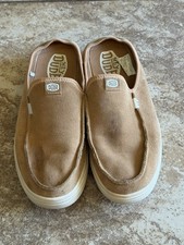 Hey Dude Austin Lift Tan Suede Leather Slip On Casual Platform Mule - Women  s 10