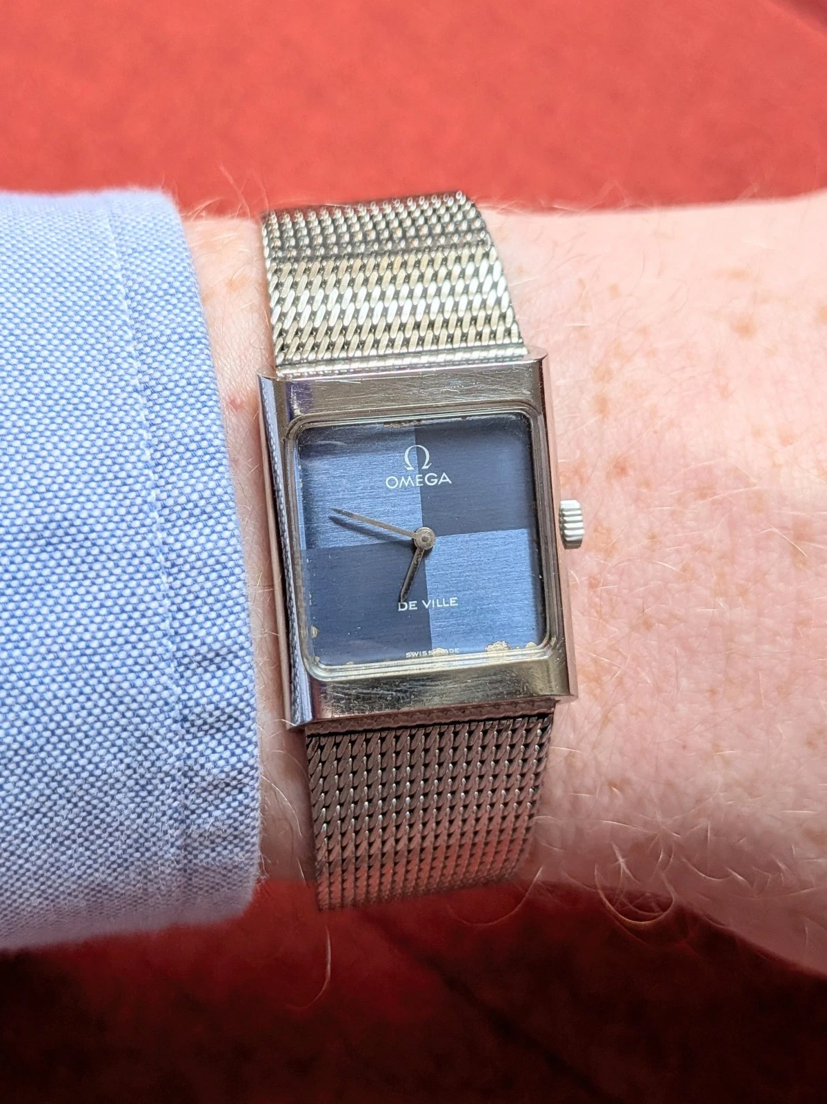 Omega — Omega De Ville "Checkerboard" Ref. 511.0065 Vintage 1970s Unisex Watch