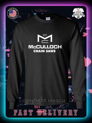 #ad McCulloch Electric Chainsaws Men#x27;s Long Sleeve T Shirt American Size Tees $24.99