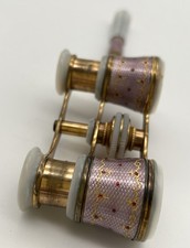 Opernglas Theaterglas Mit Emaille Guilloche feine Goldverzierungen um 1900