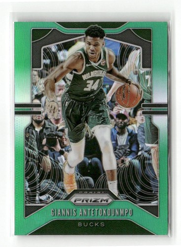 2019-20 Panini Prizm #152 Giannis Antetokounmpo Prizms Green