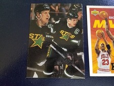 Mark Tinordi North Stars 1994-95 Flair Hockey NHL OVERSIZE BLANK BACK WOW