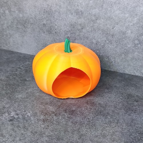 Pumpkin Aquarium Hide 85mm | Halloween Fish Tank Cave | Pleco Shrimp Betta Decor - Picture 3 of 5