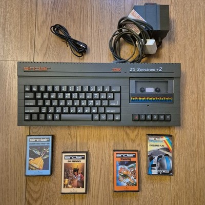 Sinclair ZX Spectrum 128k Plus +2 Refurbished Vintage Computer getestet & funktionsfähig