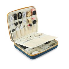 Essential Electronics Travel Organizer Case, 11.8 x 7.8 x 2.7 inches, Blue