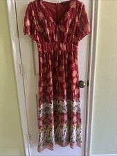 Madewell Size 4 Maxi Dress With Flutter Sleeves
