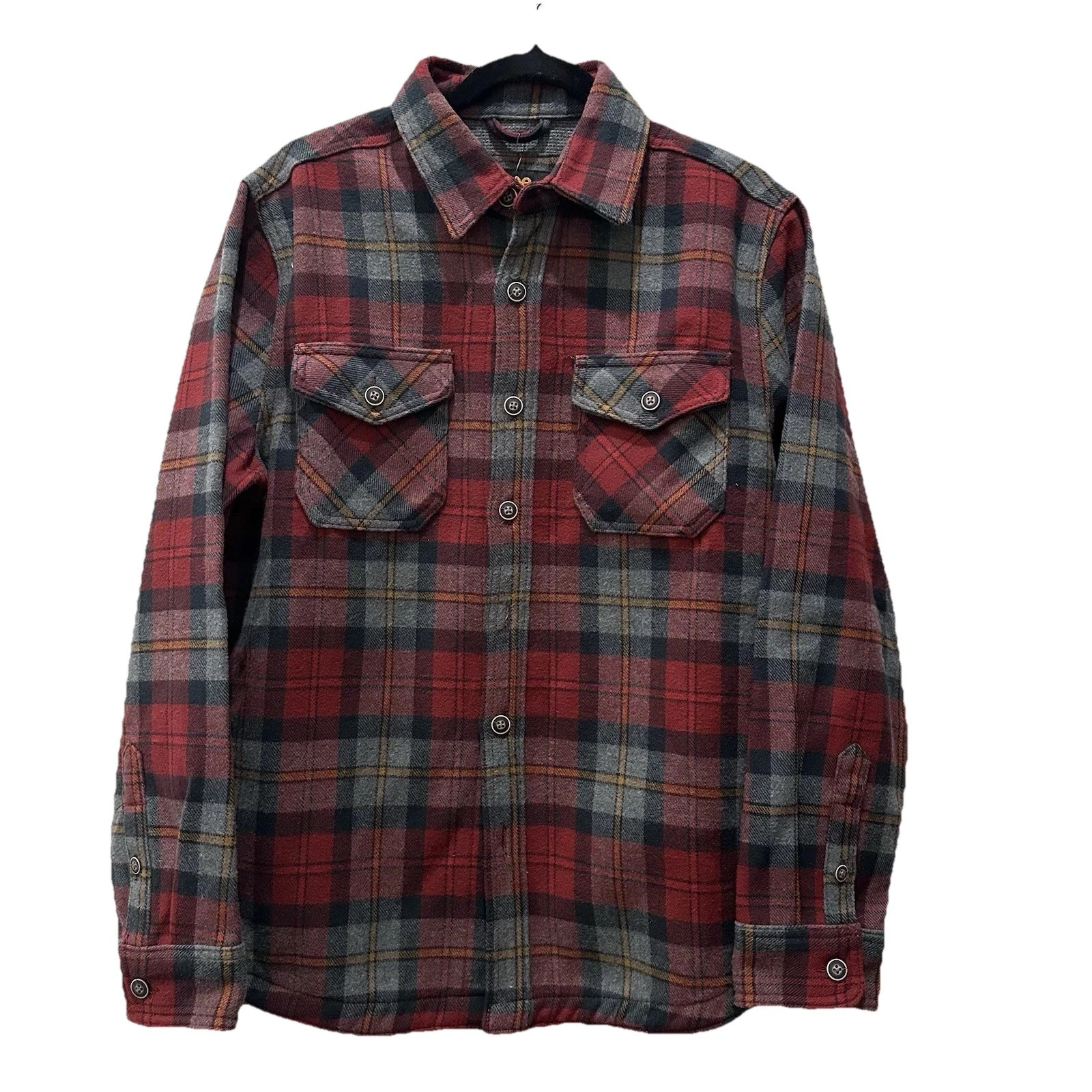 NWT Lee Flannel Shirt Jacket Bonded Thermal Lining Utility Pockets Size Medium