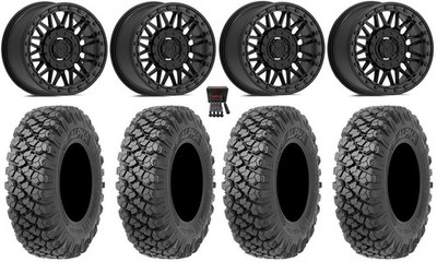 Valor V08 Beadlock 15'' Wheels Black 35'' Alpha Tires Honda Pioneer 1000 / Talon