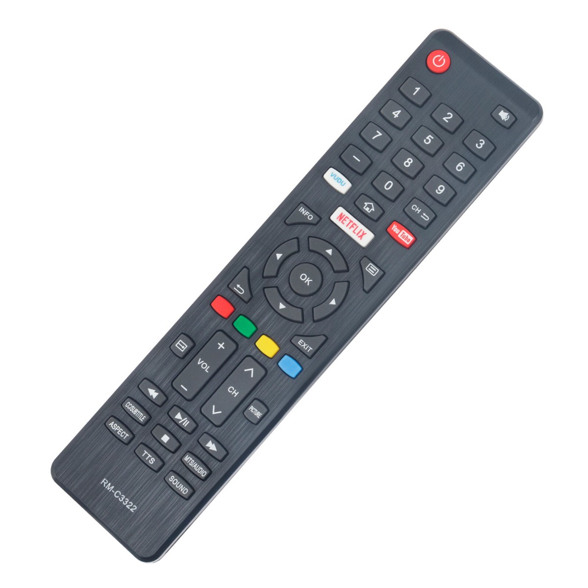 ALLIMITY Telecomando Sostituzione adatta per BRANDT JVC UNITED TV LT-32HG82U LT-32FD300 LT-19HA82U LT-32HG82WU L-28HA82U LT-28FD100 LED32BH55 LED24BH55 B1960HD-LED
