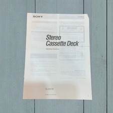 Sony TC-FX170 Operating Instructions Manual