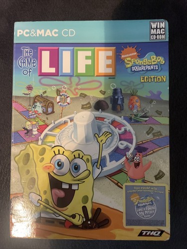 2008 The Game Of Life SpongeBob SquarePants Edition Win Mac CD ROM Nickelodeon EBay