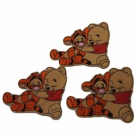 Winnie The Pooh And Tigger Babies Embroidered Patch Set Of 3 Winnie The Pooh And Tigger Babies Embroidered Patch Set Of 3