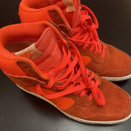 Scarpe Nike Dunk Sky High Mesh arancione bruciato nascoste 579763-800 da donna taglia 9 - Foto 4 di 11
