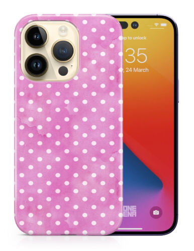 CASE COVER FOR APPLE IPHONE|PINK POLKA DOTS PATTERN 16 - Picture 1 of 39