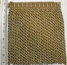 8" Bullion Fringe Trim -  Lt Gold, Green, Honey, Oak - multi Color -  15 yards