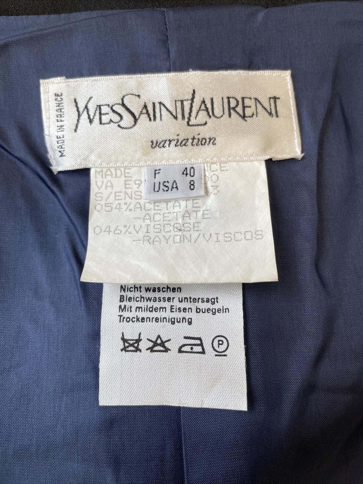 YVES SAINT LAURENT GIACCA DONNA JACKET BLAZER WOMAN VINTAGE JHA460