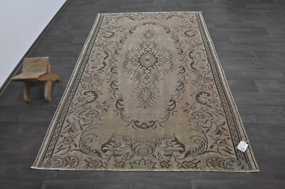 Oushak Türkisch Vintage Teppich 5x8 Kelim Rug Anatolisch Handarbeit Boho Deko...