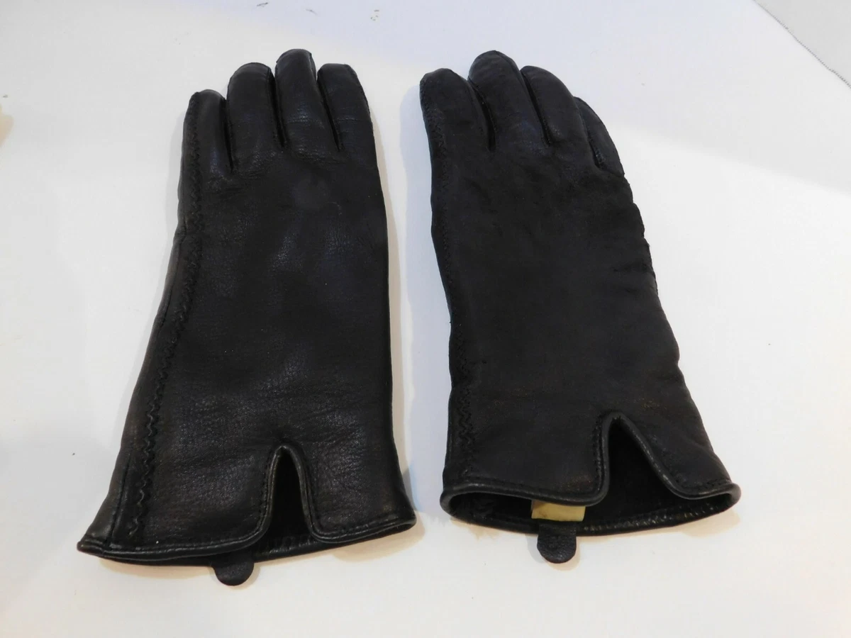 Ladies small black leather gloves online