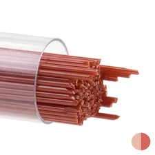 Bullseye Glass Stringers 1mm Red Opal 90coe