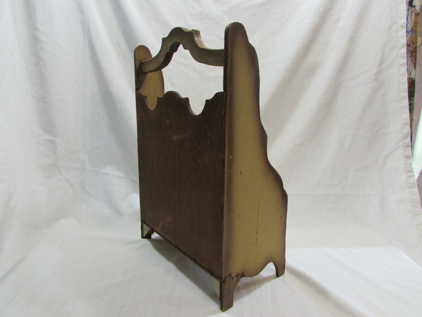Antique Wooden Magazine Book Rack Holder Vintage | eBay