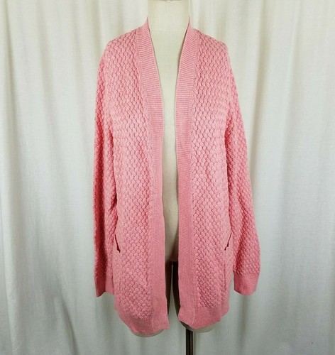 LL Bean Long Boucle Waffle Open Front 