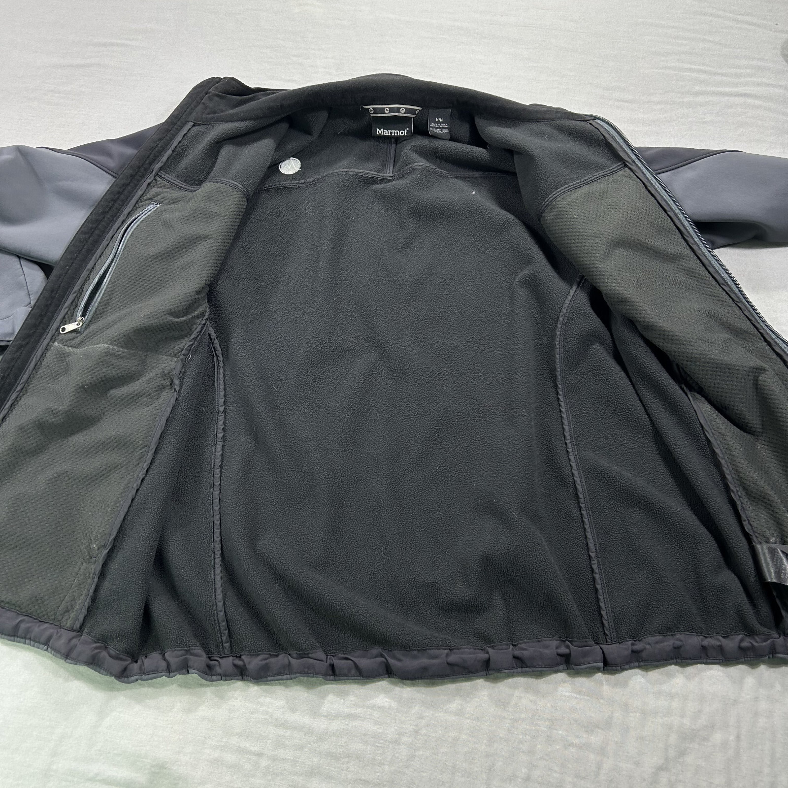 Marmot Jacket Mens Medium Gray Zip Softshell Hiki… - image 3