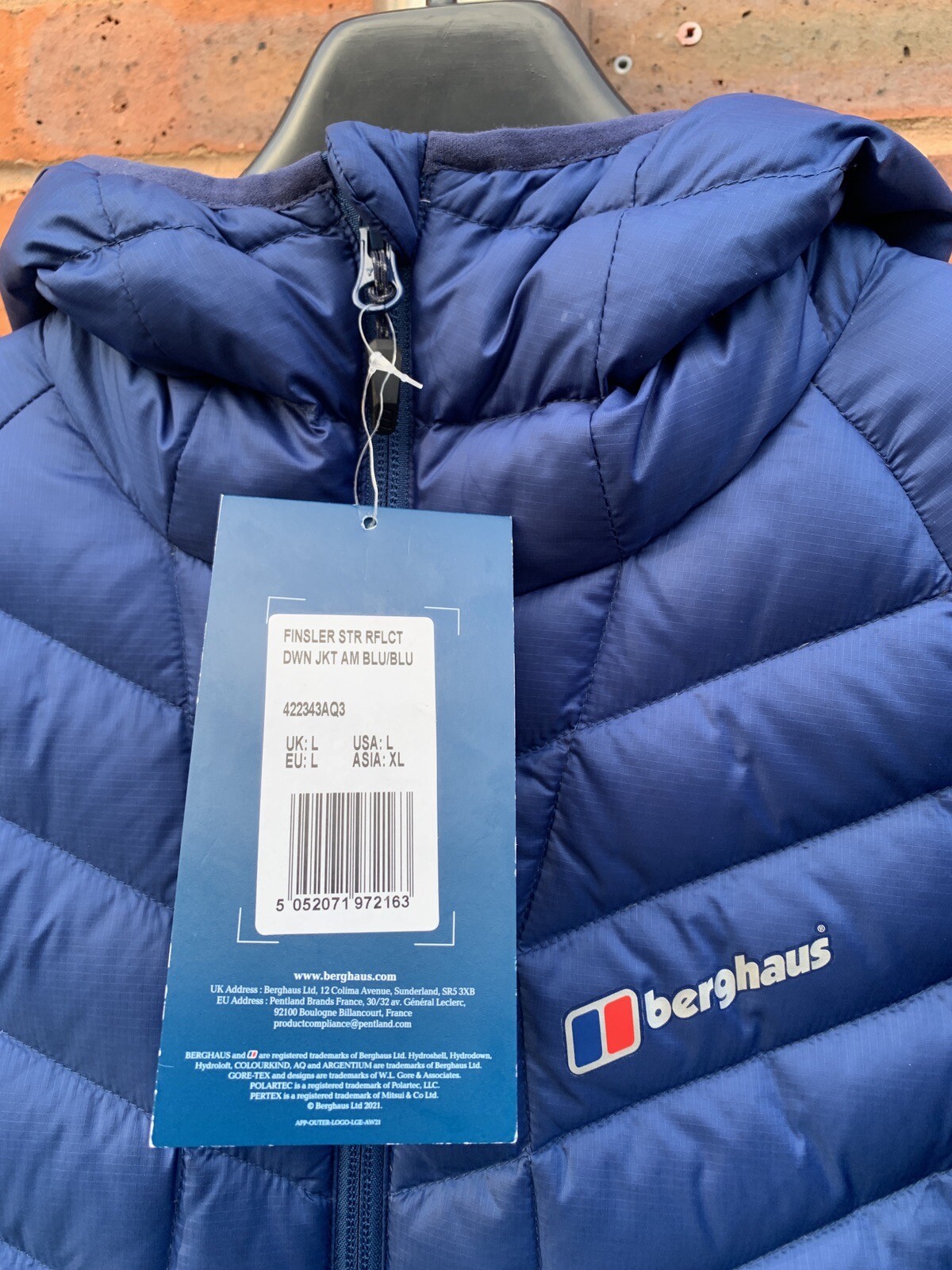 BERGHAUS FINSLER REFLECT HYDRO DOWN JACKET MENS BLUE SIZE LARGE eBay