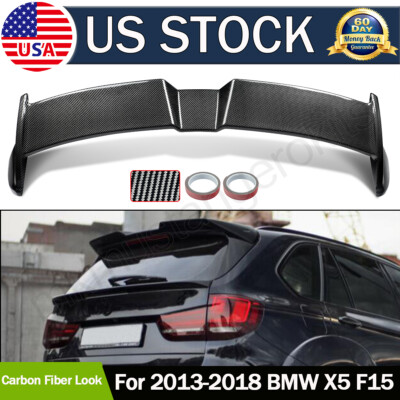 FOR BMW X5 F15 2013-2018 REAR TRUNK TOP WING SPOILER OETTINGER STYLE CARBON LOOK