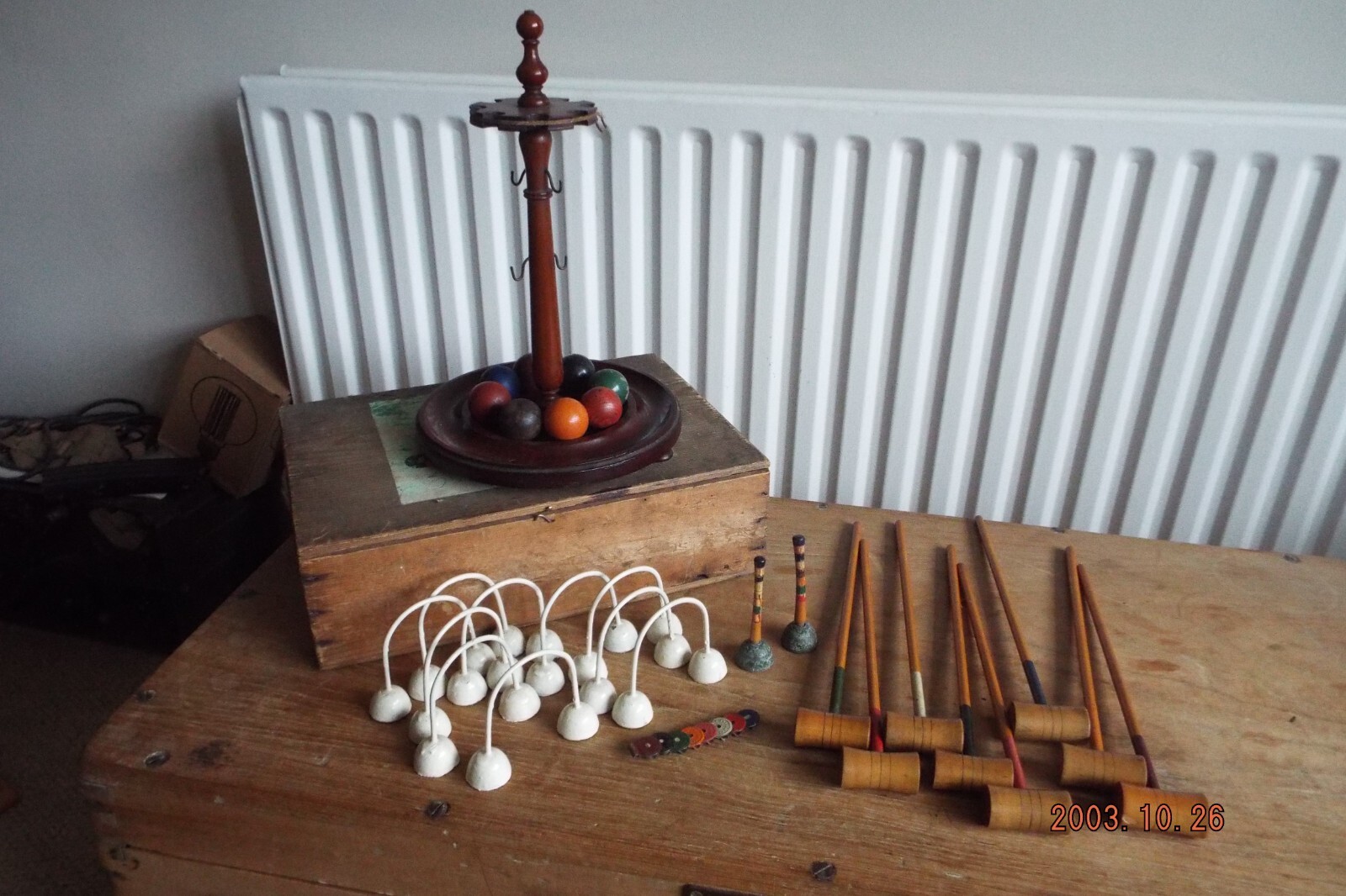 RARE ANTIQUE JAQUES BOXED TABLE CROQUET SET c1900 eBay