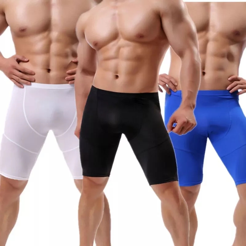 Men Compression Running Shorts Tights Seamless Gym Workout