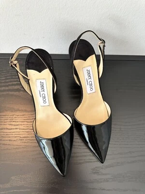Edle Pumps von JIMMY CHOO -Gr. 37 - Schwarz - Lackleder - Bild 1 von 4