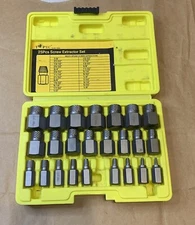 Topec 25 pc Screw Extractor Set Missing 1 pc w/ Case Model: T8006 