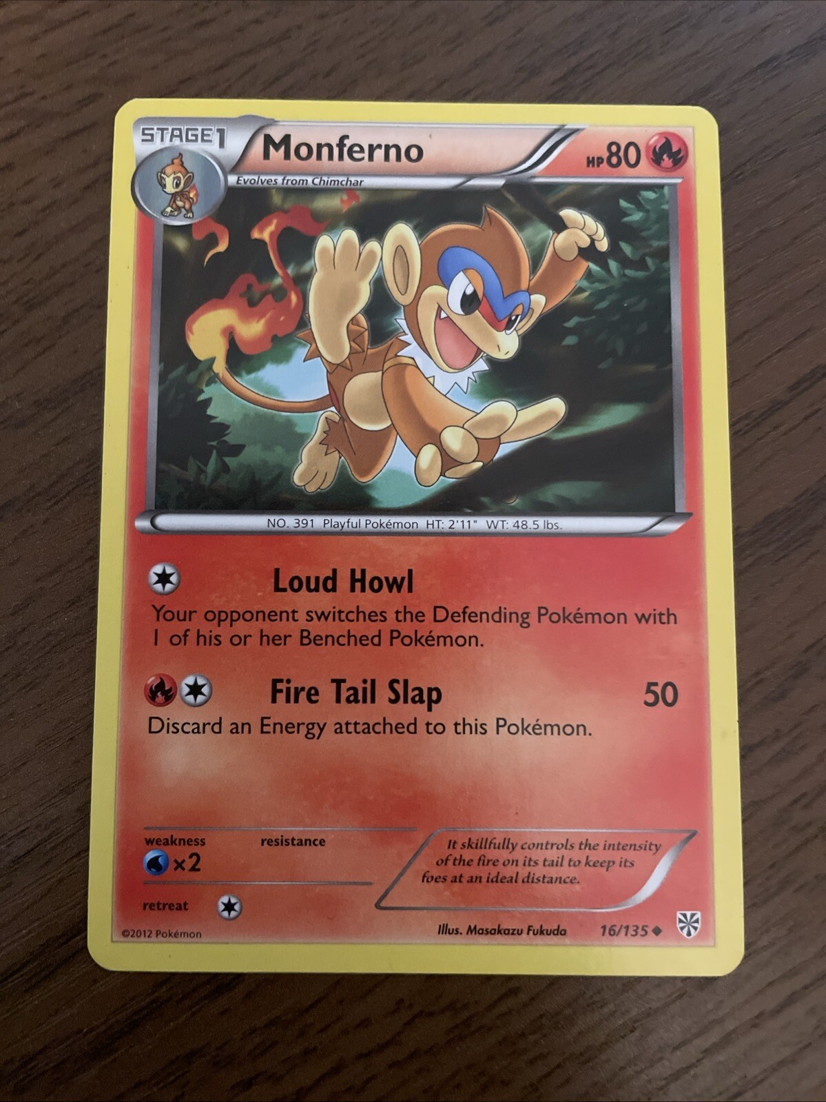 Monferno - 16/135 - Uncommon - Plasma Storm - 2013 - Pokémon Card - LP