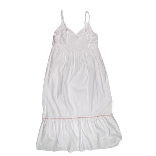 Vestido Ava Viv 0X Blanco Bordado Boho Núcleo Costero Volantes Dobladillo Maxi Solero - Imagen 9 de 12