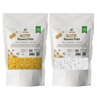 Beeswax Pellets White Yellow 100% Pure Organically Sourced Pastilles Beads Bulk
