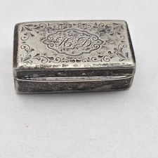 Antique Sterling Silver (.800) Vinaigrette Little Box