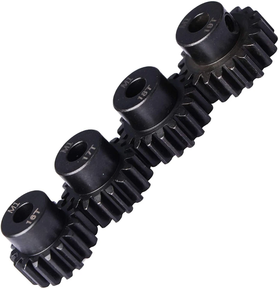 Set di 4 pignoni M1 16T-19T per motori brushless RC 1:8 | Costruzioni in meta... - Immagine 4 di 4