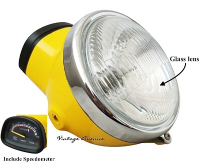 HONDA CD50 CD65 CD70 CD90 HEAD LIGHT LAMP+SPEEDOMETER+CASE BUCKET